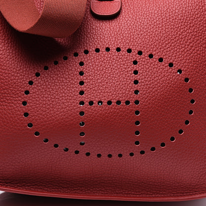 Hermes Taurillon Clemence Evelyne III GM Rouge Garance 13 of 13