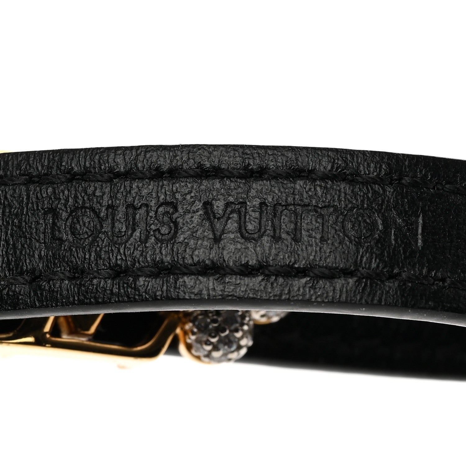 Louis Vuitton Calfskin Gram Bracelet Black 5 of 9