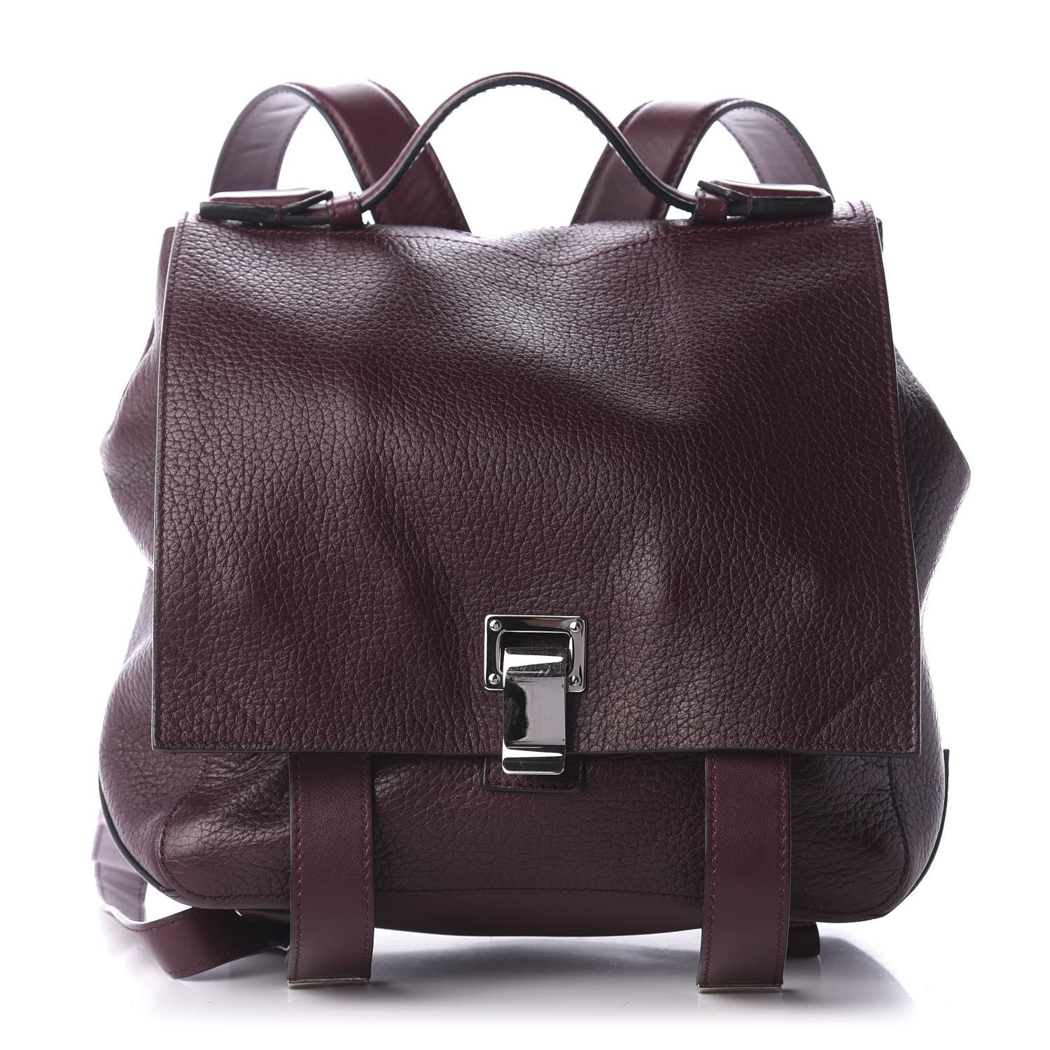 Proenza Schouler Pebbled Calfskin Small PS Courier Backpack Oxblood 1 of 10
