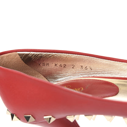 Valentino Garavani Nappa Rockstud Jaw Stud 100mm Pumps 36.5 Rosso Valentino 8 of 9