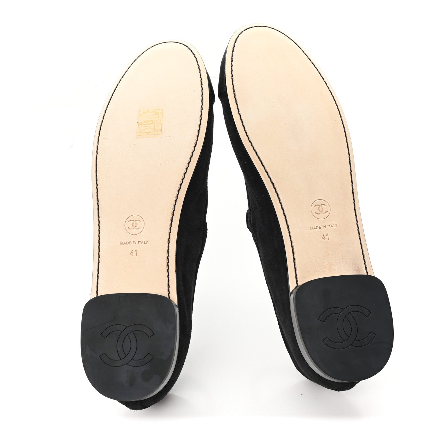 Chanel Suede Kidskin Grosgrain Mary Jane Flats 41 Black 6 of 10