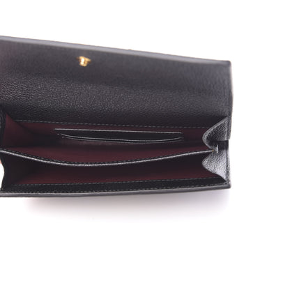 Gucci Grainy Calfskin Zumi Flap Card Case Black 5 of 9