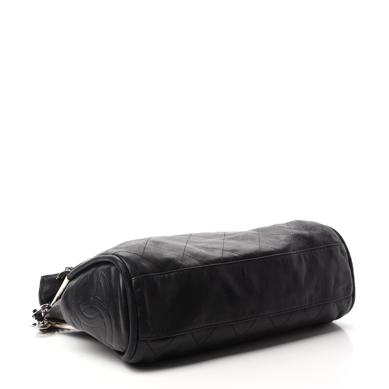 Chanel Lambskin Stitched Medium Ultimate Soft Tote Black 4 of 10