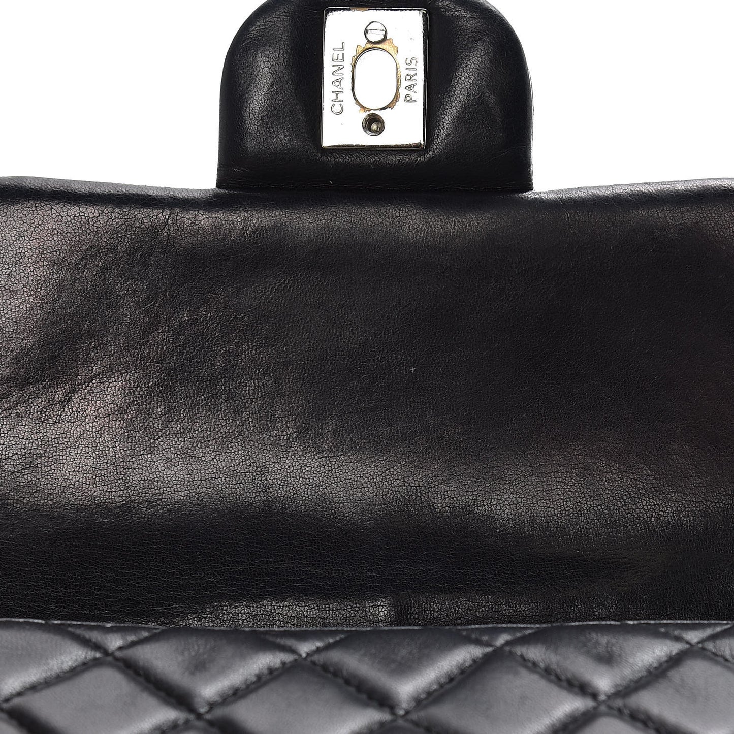 Lambskin Quilted Mini Square Flap Black