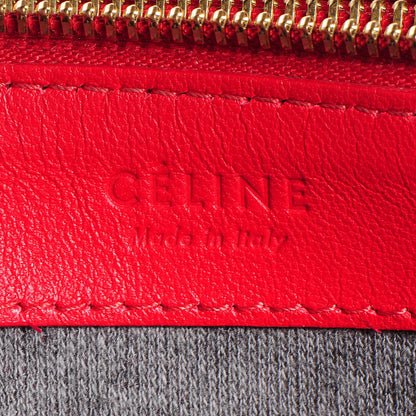 Celine Lambskin Large Trio Crossbody Bag Vermillion 7 of 8