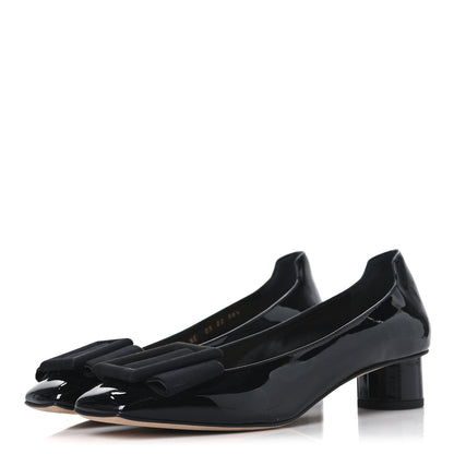 Christian Dior Patent Grosgrain Bow Idylle 35mm Pumps 38.5 Black 4 of 9