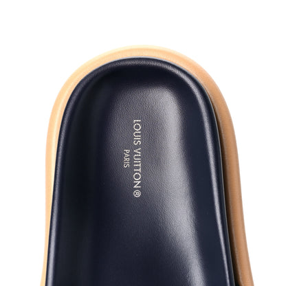 Louis Vuitton Nylon Monogram Womens Pool Pillow Comfort Mules 38 Navy Blue 7 of 9