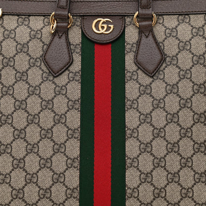 Gucci GG Supreme Monogram Web Medium Ophidia Tote Bag Brown 8 of 10