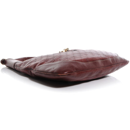 Gucci Guccissima Large Jackie O Bouvier Hobo Dark Red 4 of 8