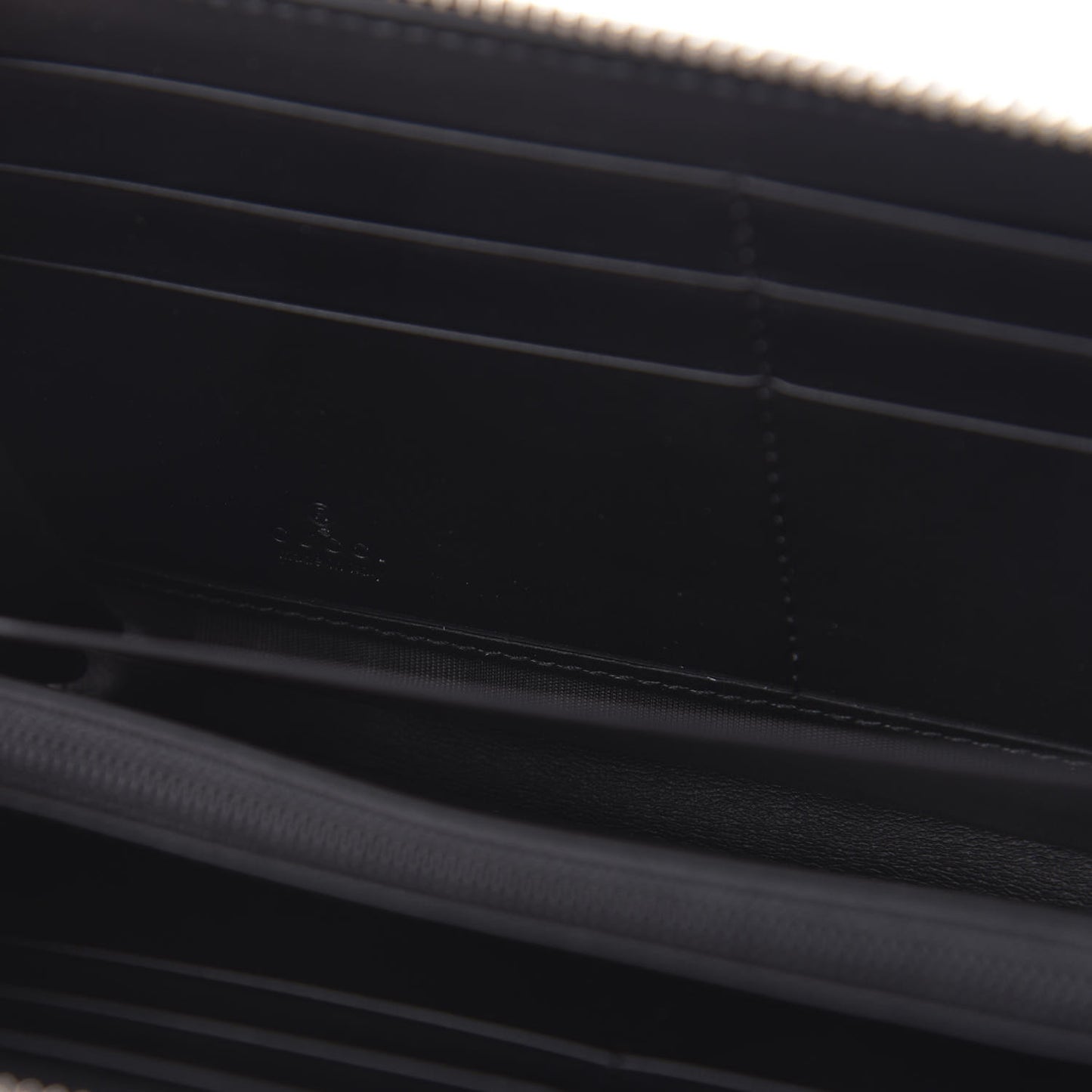 GG Supreme Monogram Bee Zip Around Wallet