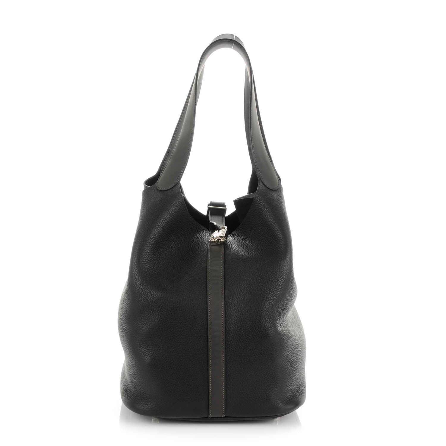 Hermes Taurillon Clemence Swift Biolor Picotin Lock TGM Plomb Graphite 1 of 10