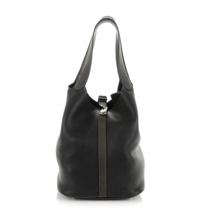 Hermes Taurillon Clemence Swift Biolor Picotin Lock TGM Plomb Graphite 1 of 10