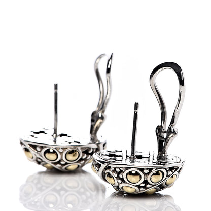 John Hardy Sterling Silver 18K Yellow Gold Jaisalmer Round Twirl Earrings 4 of 4