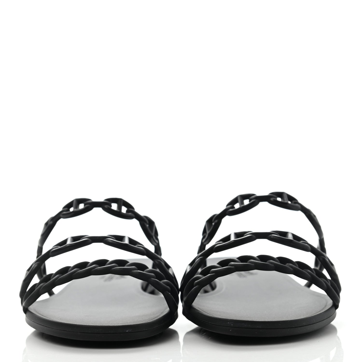 Hermes TPU Rivage Sandals 36 Black 2 of 8