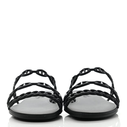 Hermes TPU Rivage Sandals 36 Black 2 of 8