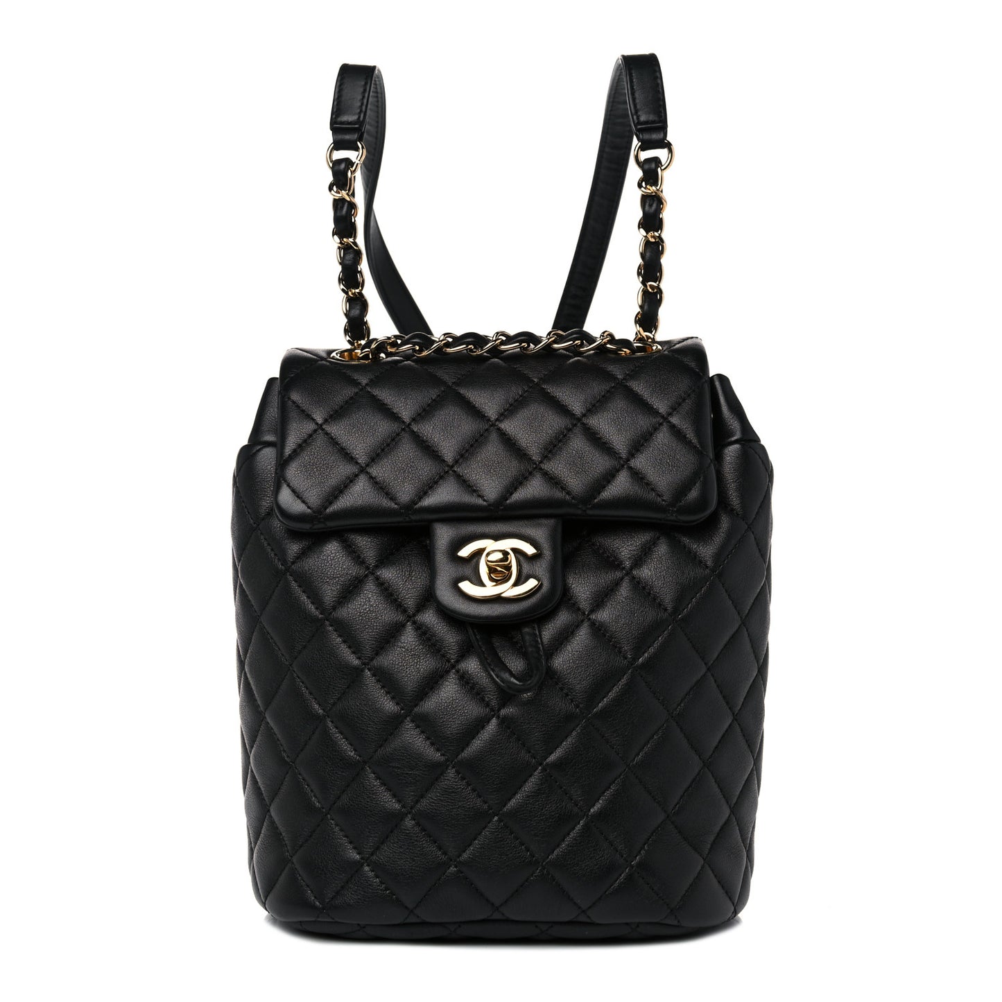 Calfskin Quilted Mini Urban Spirit Backpack Black