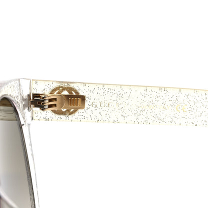 Gucci Acetate Glitter Sunglasses GG0034S Silver 6 of 8
