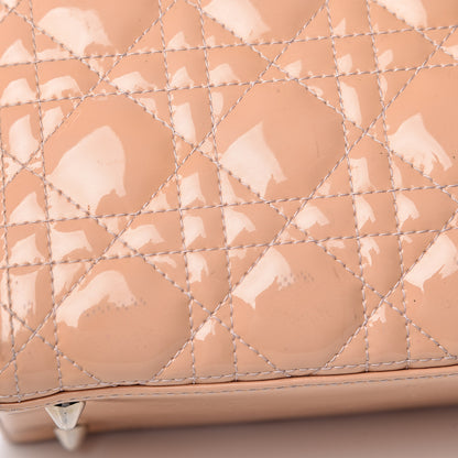 Christian Dior Patent Cannage Medium Lady Dior Beige 22 of 24