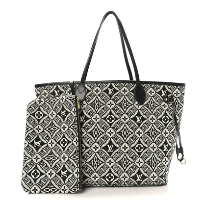 Louis Vuitton Jacquard Since 1854 Neverfull MM Grey 1 of 9