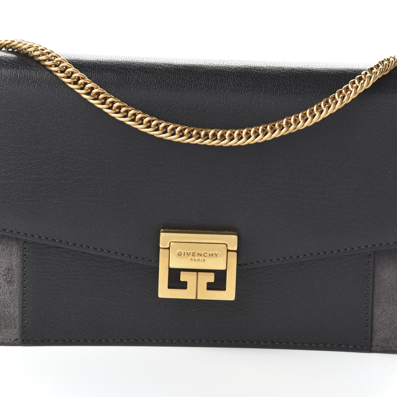 Givenchy Goatskin Suede GV3 Mini Chain Bag Black 9 of 10