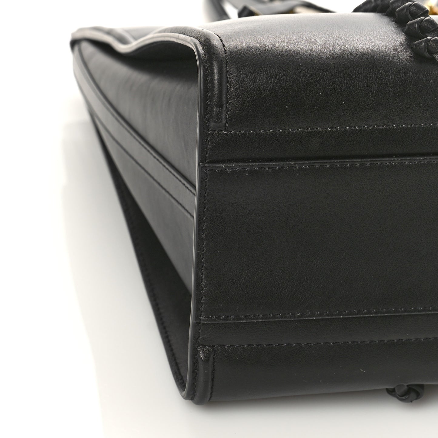 Calfskin The Tall Story Shoulder Bag Black
