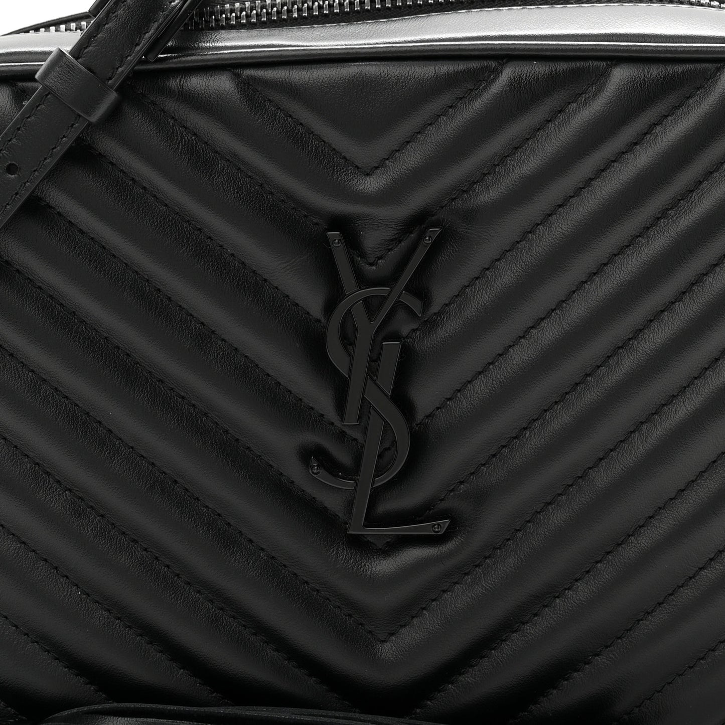 Calfskin Matelasse Monogram Monochrome Lou Camera Bag Black