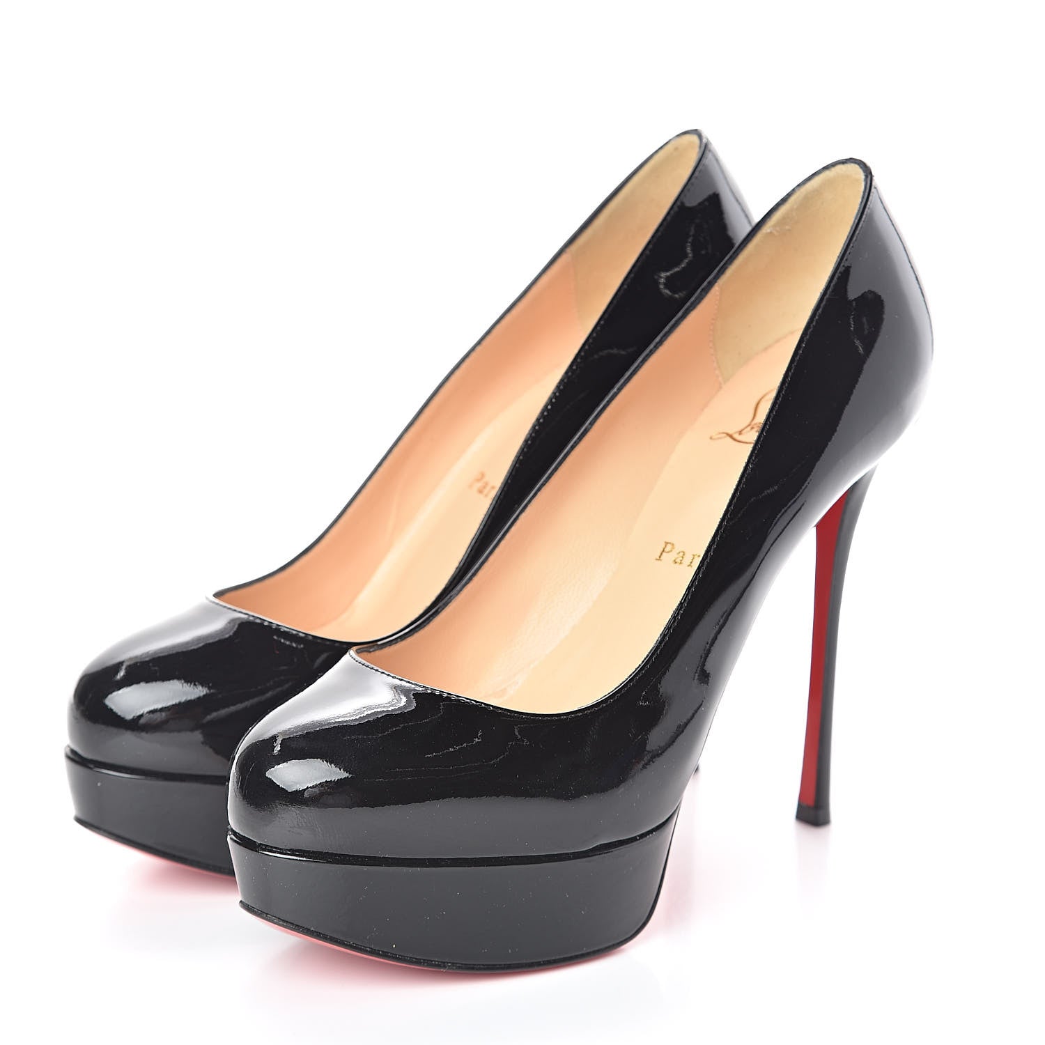 Christian Louboutin Patent Dirditta 130 Pumps 37 Black 3 of 7