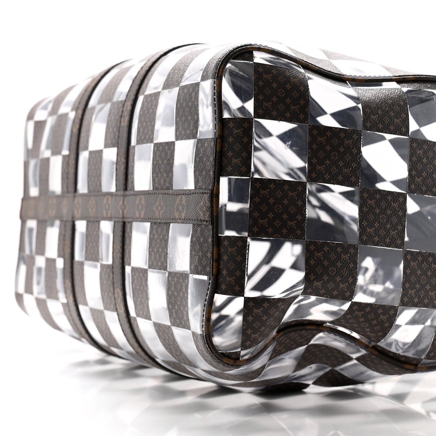 PVC Monogram Chess Keepall Bandouliere 50