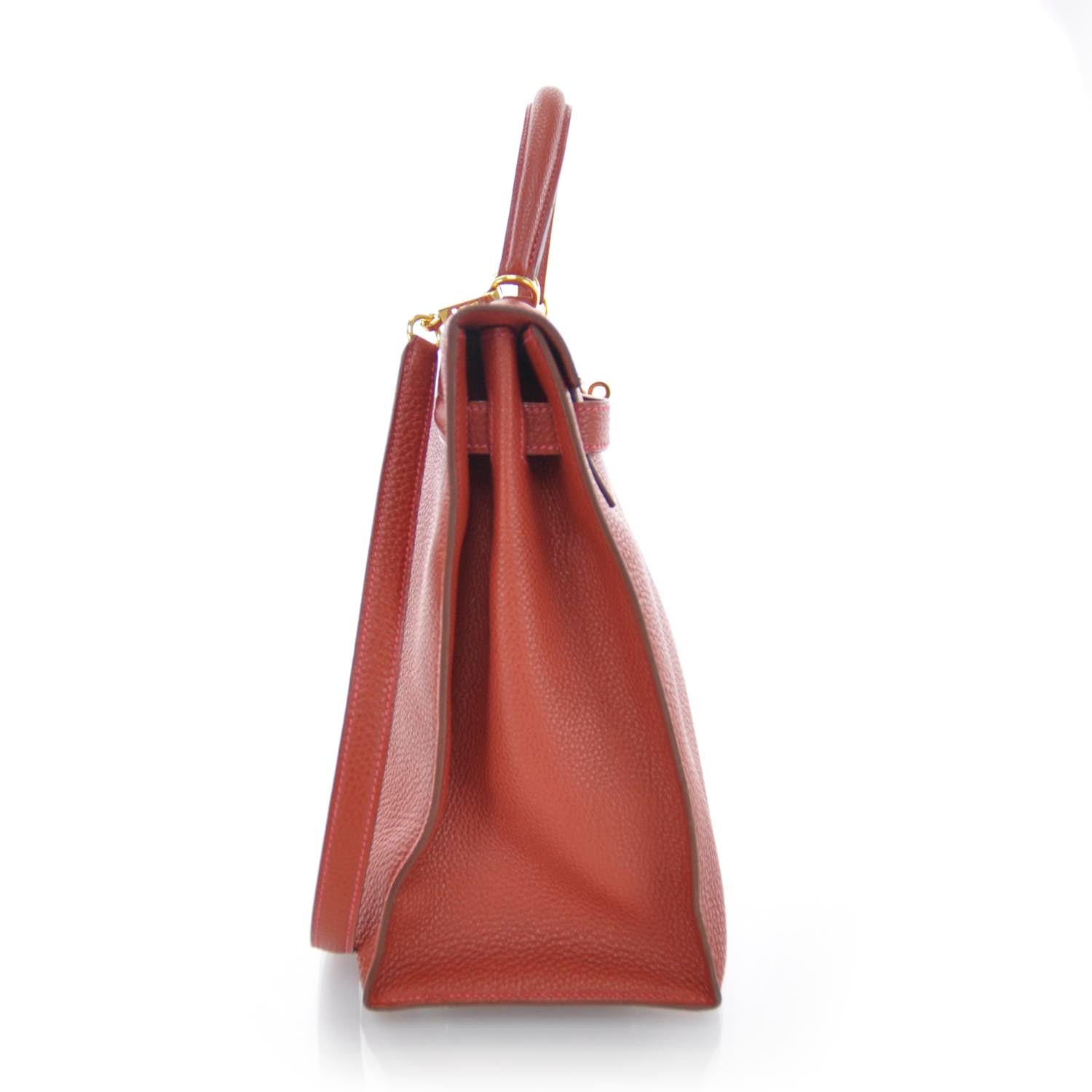 Hermes Togo Kelly Retourne 35 Vermillion 7 of 12
