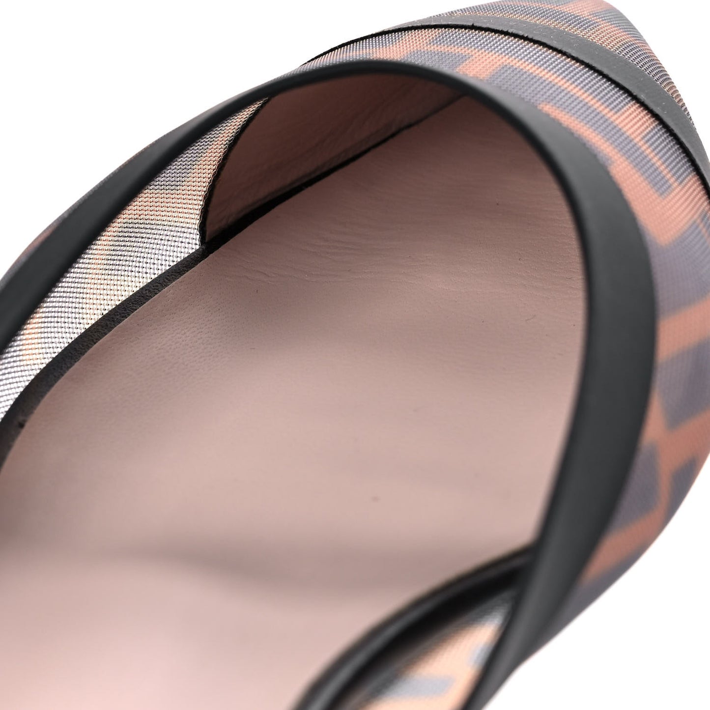 Technical Mesh Vitello FF Colibri Flat Mules 38 Tobacco Moro Black