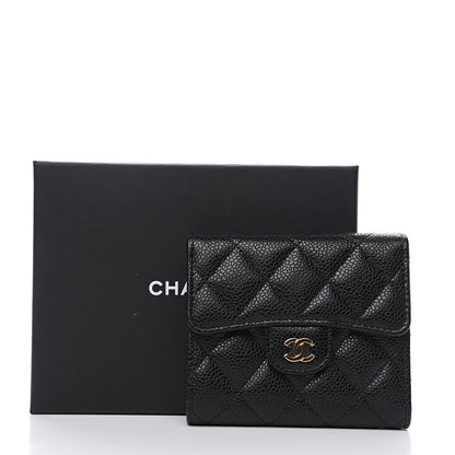 Chanel Caviar Quilted Compact Flap Wallet Black 8 of 8