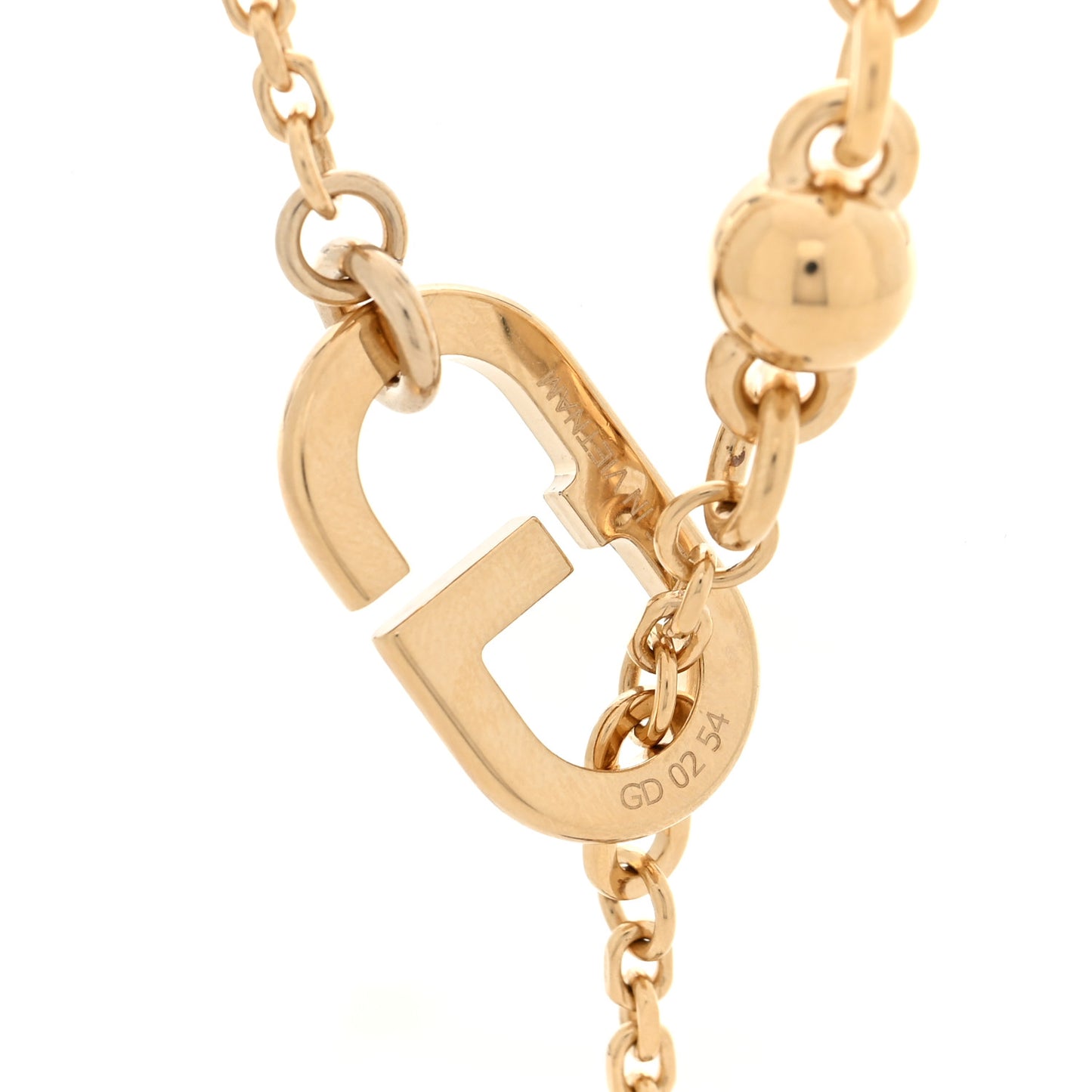 Lacquered Horn Permabrass Sur Mer Necklace Small Model Gold Black