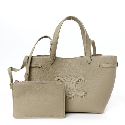Celine Grained Calfskin Triomphe Mini Cabas Anais Modern Taupe 3 of 12