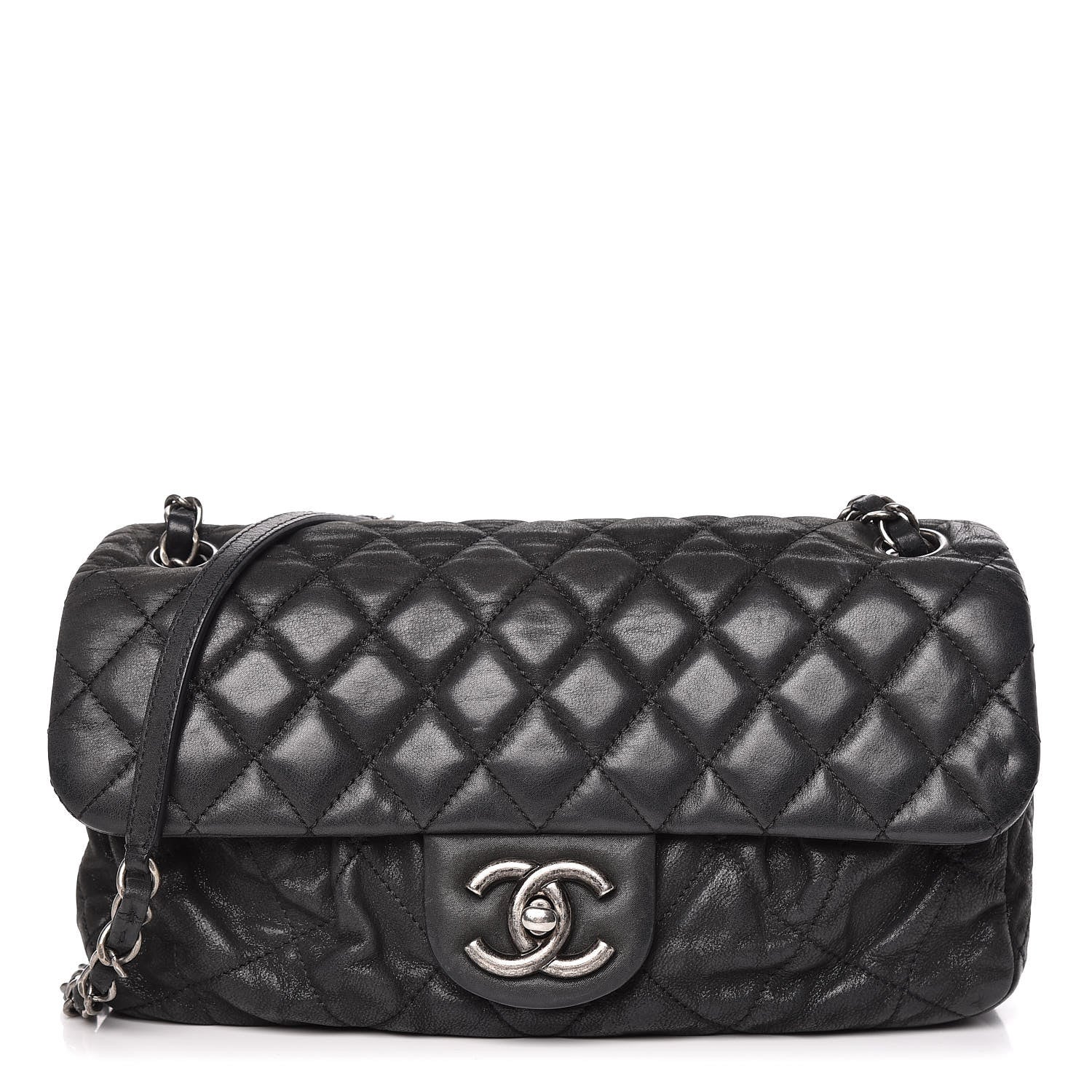 Chanel Iridescent Calfskin Small Chic Quilt Flap Black 1 of 11