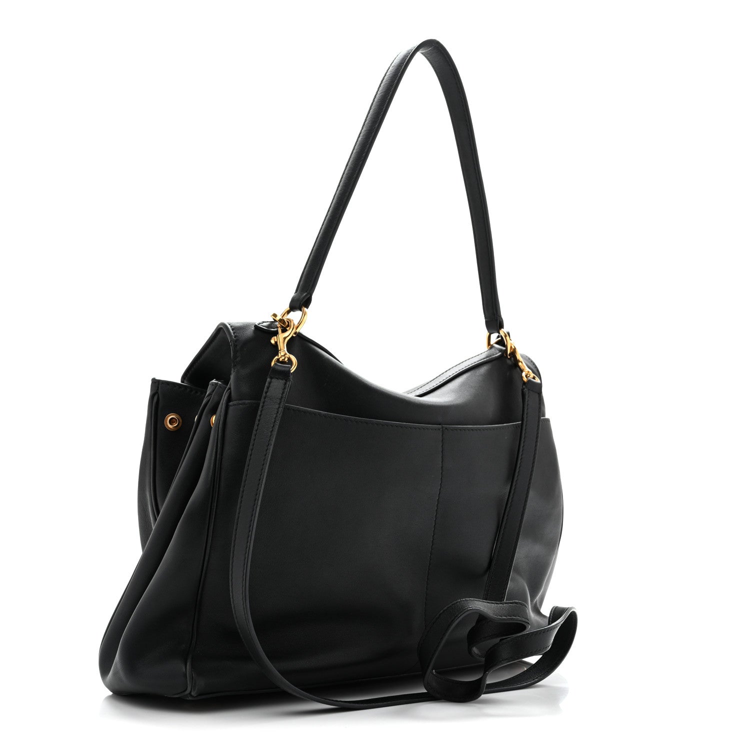Balenciaga Natural Smooth Calfskin Medium Rodeo Top Handle Handbag Black 3 of 13