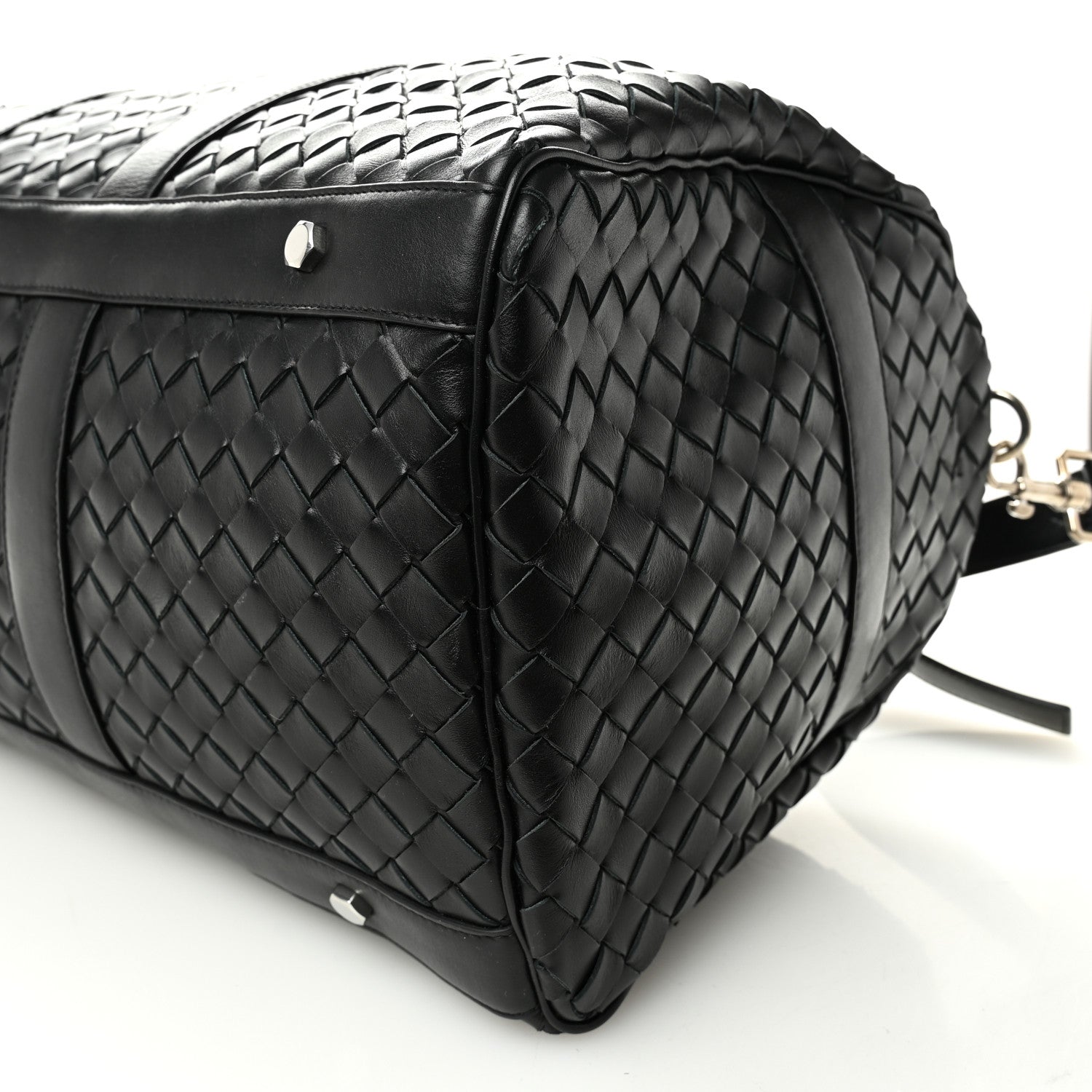 Bottega Veneta Nappa Intrecciato Duffle Bag Black 1804008 – FASHIONPHILE