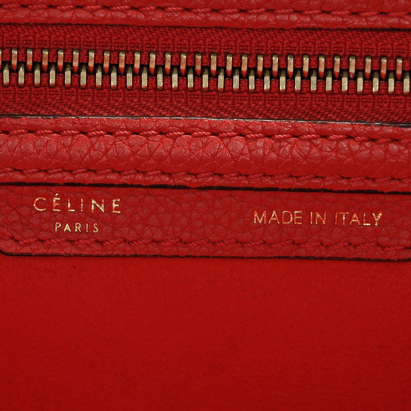 Drummed Calfskin Mini Luggage Coquelicot