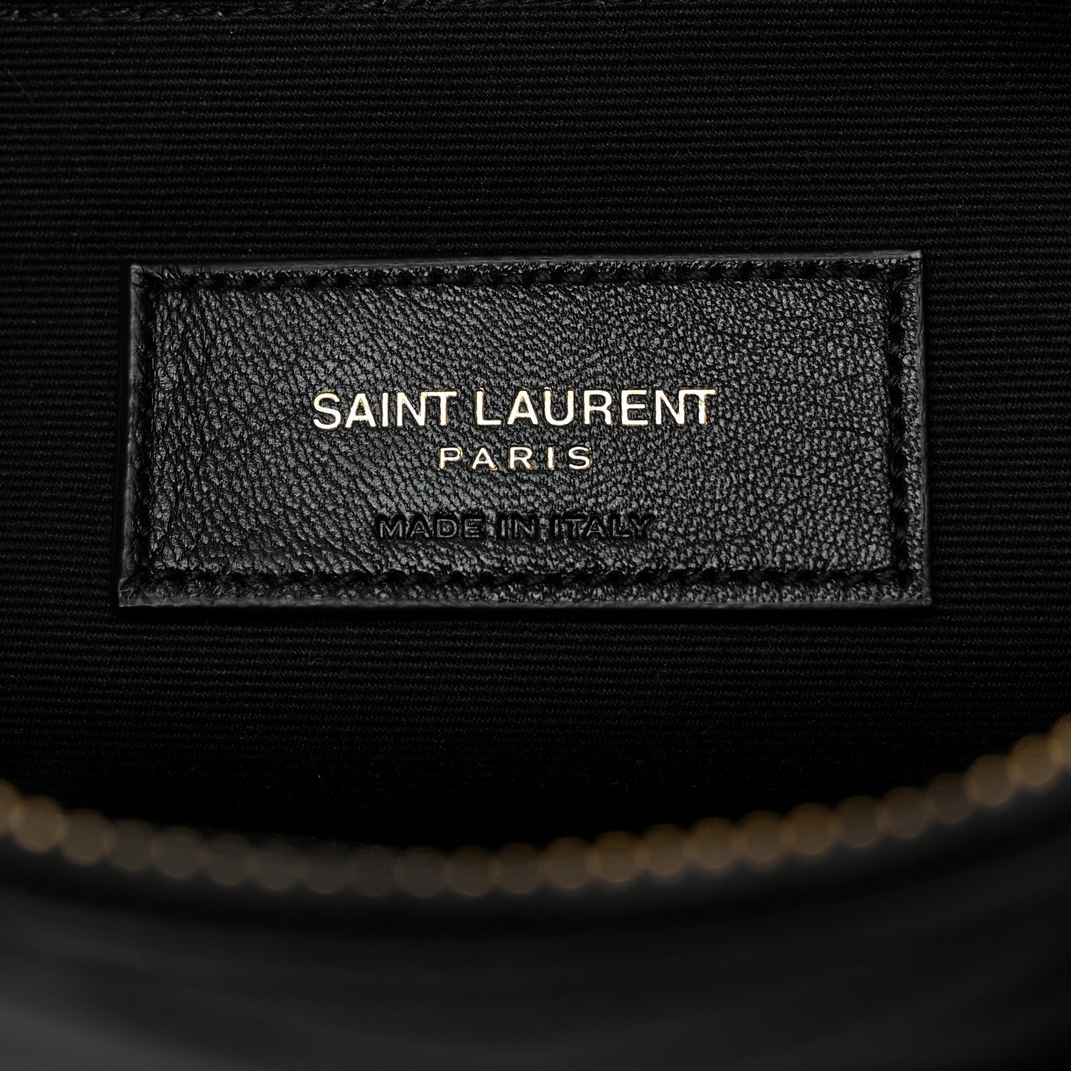 Saint Laurent Calfskin Matelasse Chevron Monogram A5 Wristlet Black 6 of 7