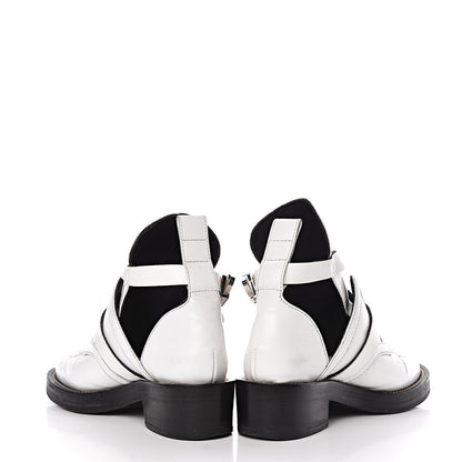 Balenciaga Brushed Calfskin Ceinture Ankle Boots 39 White 6 of 21