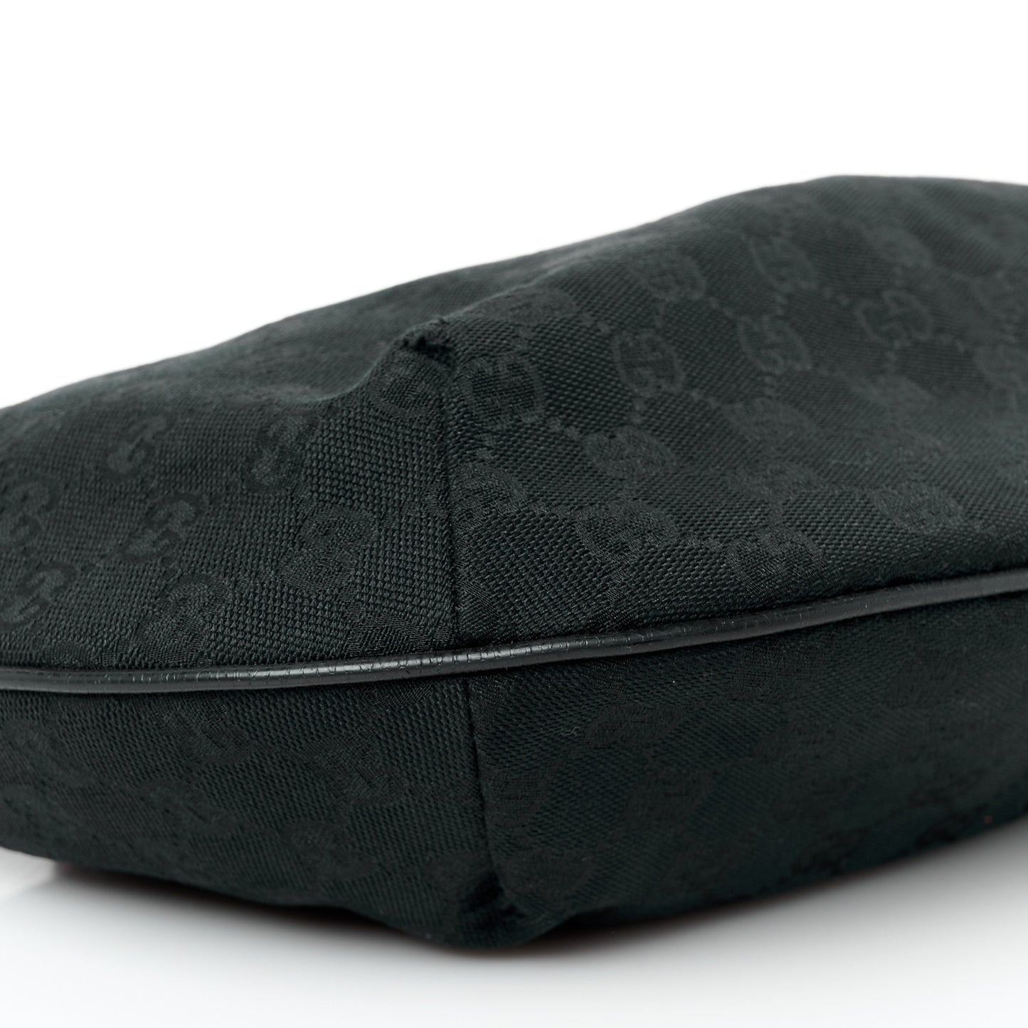Monogram Web Medium Half Moon Hobo Black