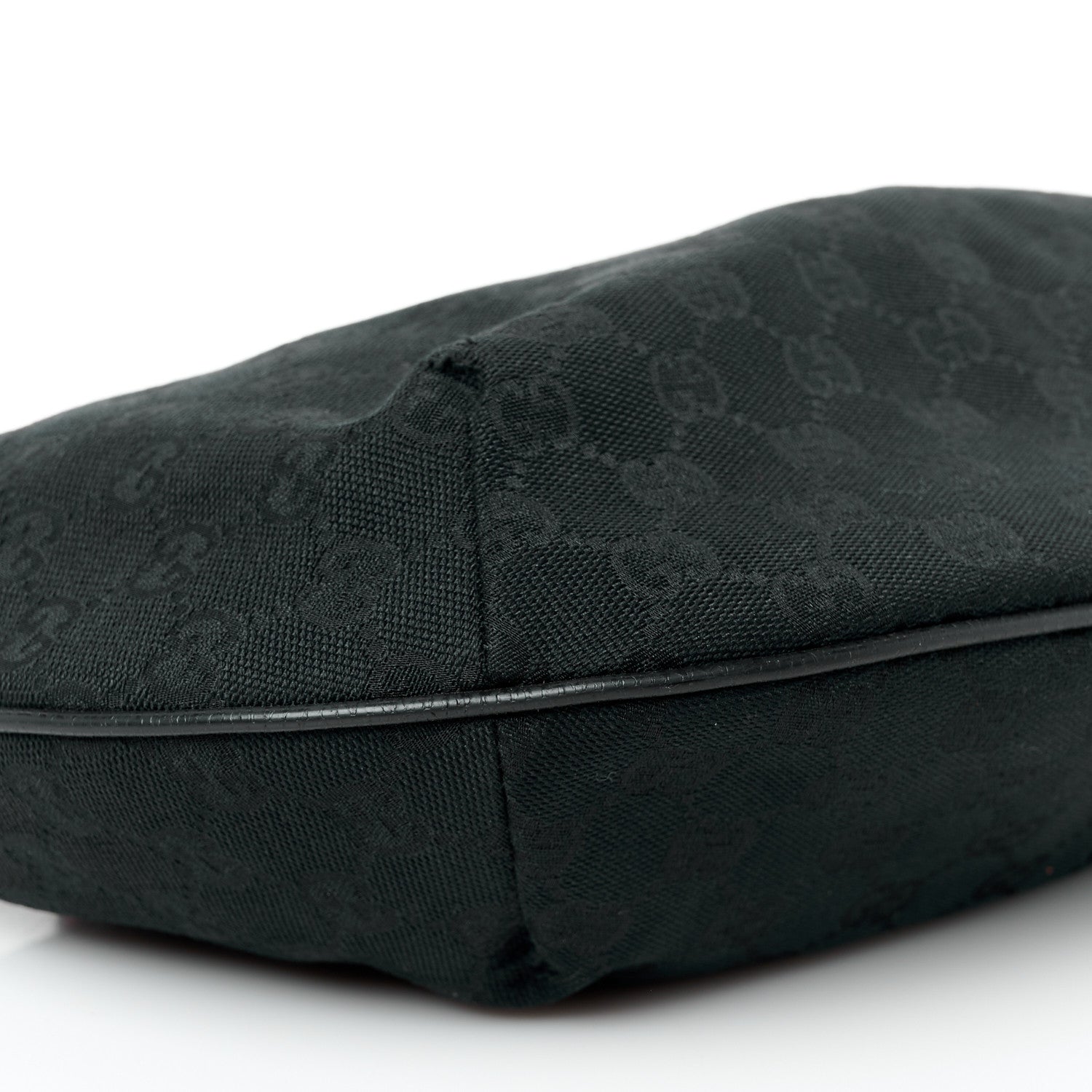 Gucci Monogram Web Medium Half Moon Hobo Black 10 of 11