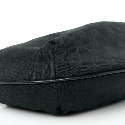 Gucci Monogram Web Medium Half Moon Hobo Black 10 of 11