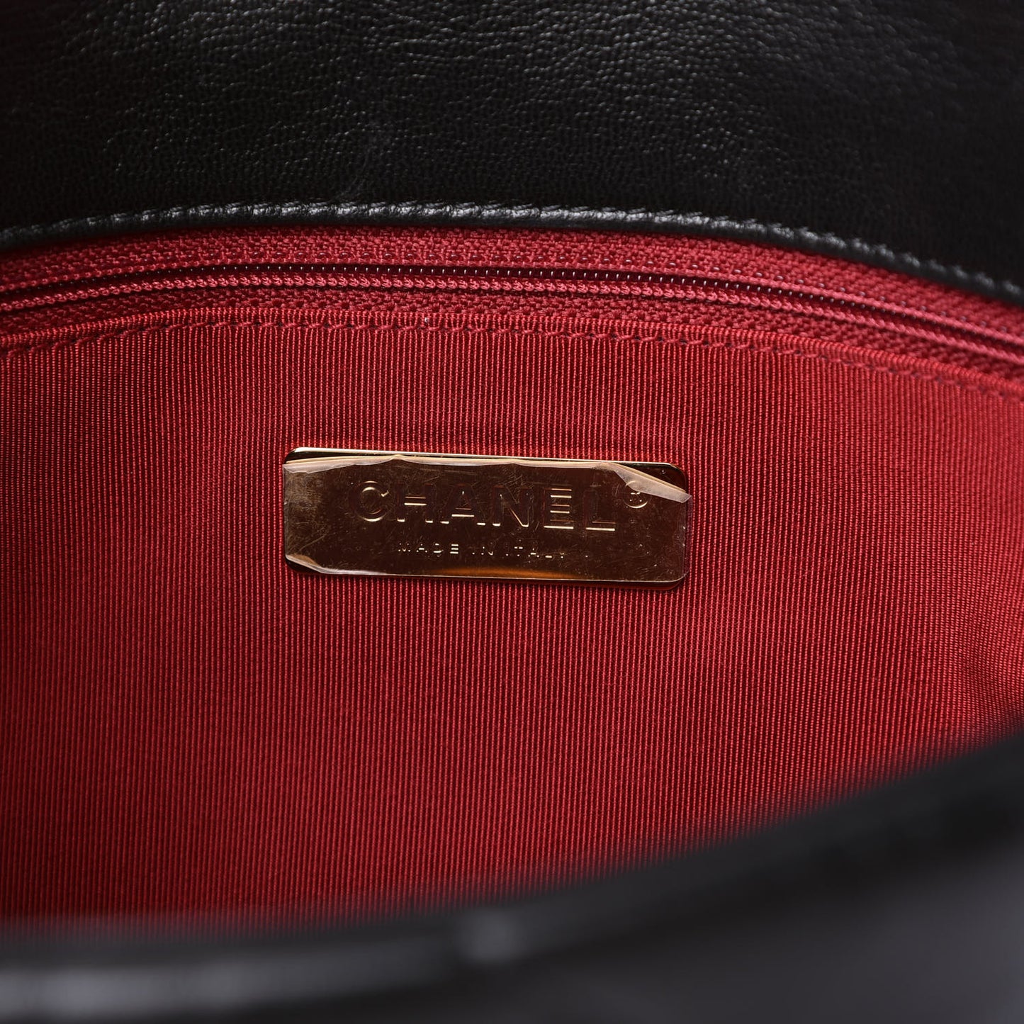 Goatskin Quilted Medium Chanel 19 Flap Black