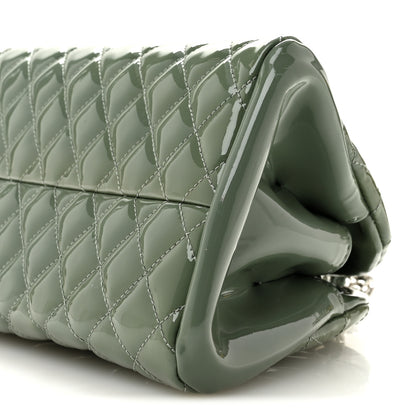 Chanel Patent Quilted Medium Just Mademoiselle Bowling Bag Light Khaki 10 of 10