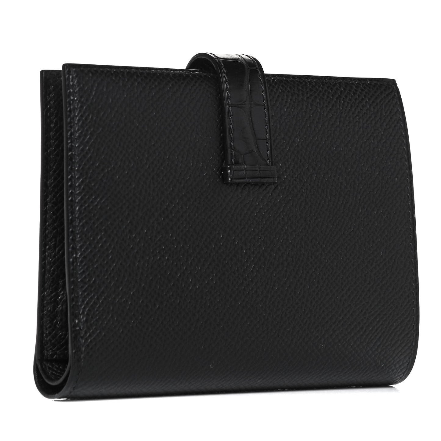 Epsom Matte Alligator Bearn Compact Touch Wallet Black