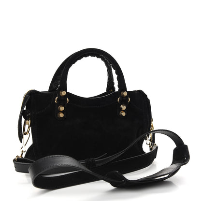Balenciaga Baby Daim Suede Giant 12 Gold Hardware Mini City Black 3 of 10