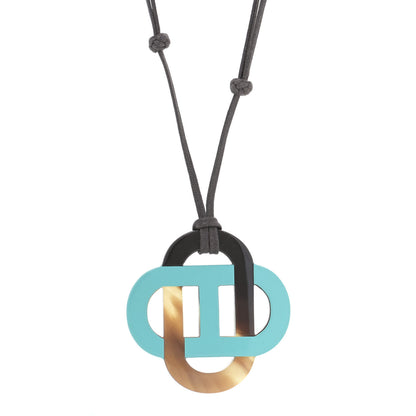 Hermes Buffalo Horn Isatis Pendant Necklace 1 of 4