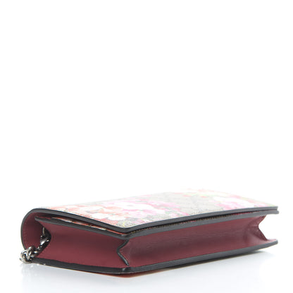 Gucci GG Supreme Monogram Blooms Chain Wallet Beige Multicolor Dry Rose 4 of 11