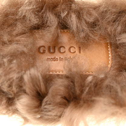 Gucci Velvet Fur Womens Princetown Slippers 37.5 Black 10 of 12