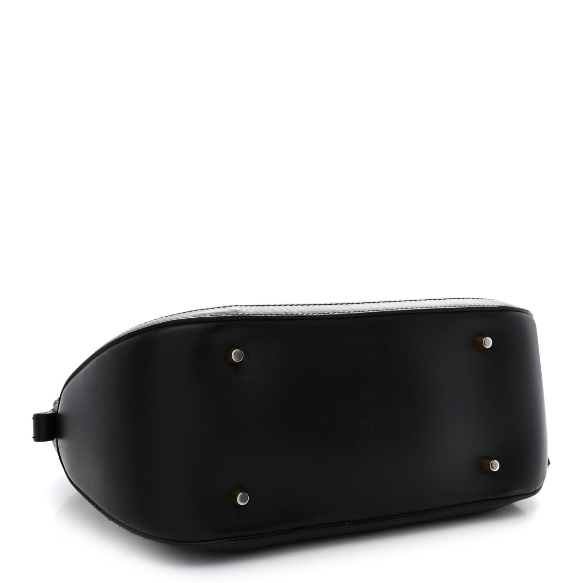Bridle Calfskin House Check Small Orchard Bowling Bag Black